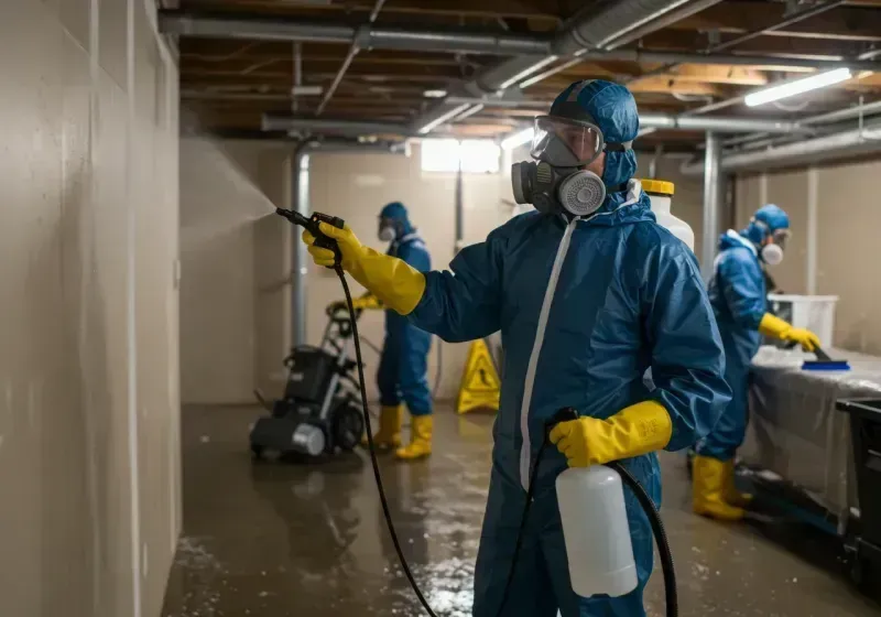 Basement Sanitization and Antimicrobial Treatment process in Erwin, NC